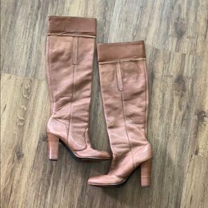 Miss Sixty Brown Leather Heeled Boots